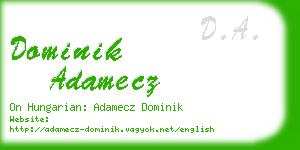 dominik adamecz business card